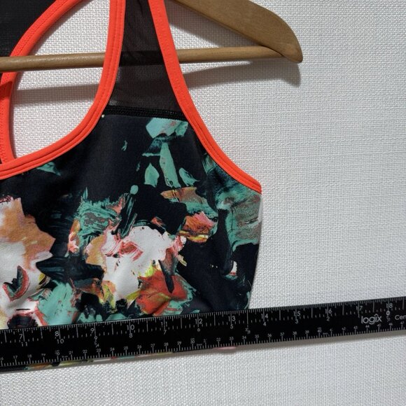 FABLETICS Sports Bra Womens Sz M Amna Racer Back Multi-Color Abstract Mesh Strap - Picture 6 of 7